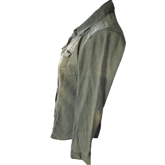 Guess Blue Denim Button-Up Shirt - Picture 9 of 16